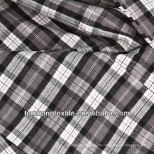 100 % Baumwollgarn gefärbt gebürstetem Check Shirt Kleid Flanellstoff